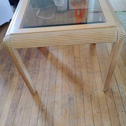 Large Glass End Table