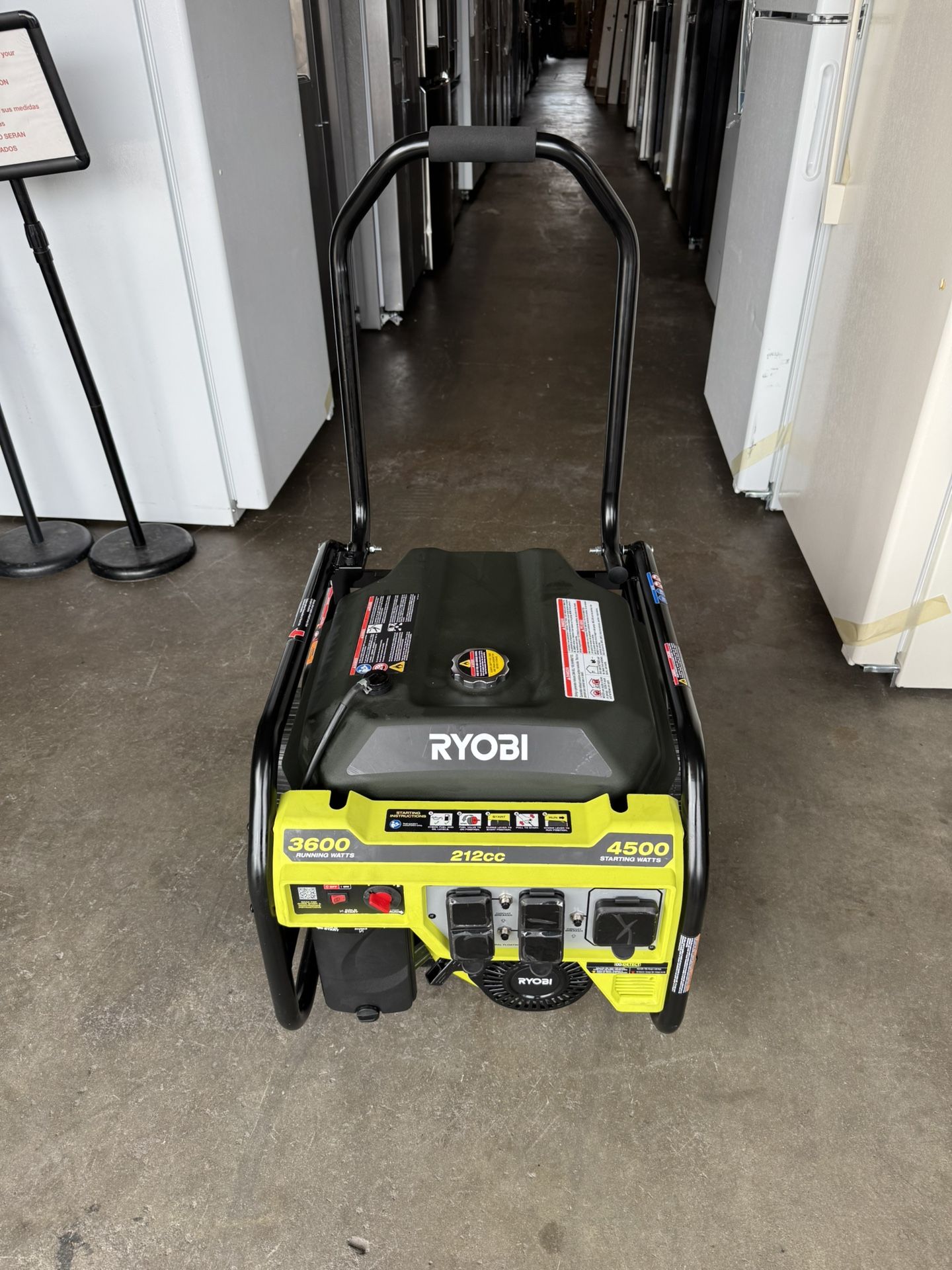 RYOBI 4500-Watt Recoil Start Gasoline Powered Portable Generator with CO Detect Shutdown Sensor