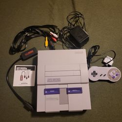 Snes With Hdmi Converter And 1 Controller