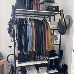 Black And White Clothing Rack 