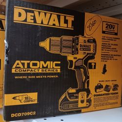Dewalt New Kit Hammer Drill Atomic Brushless 