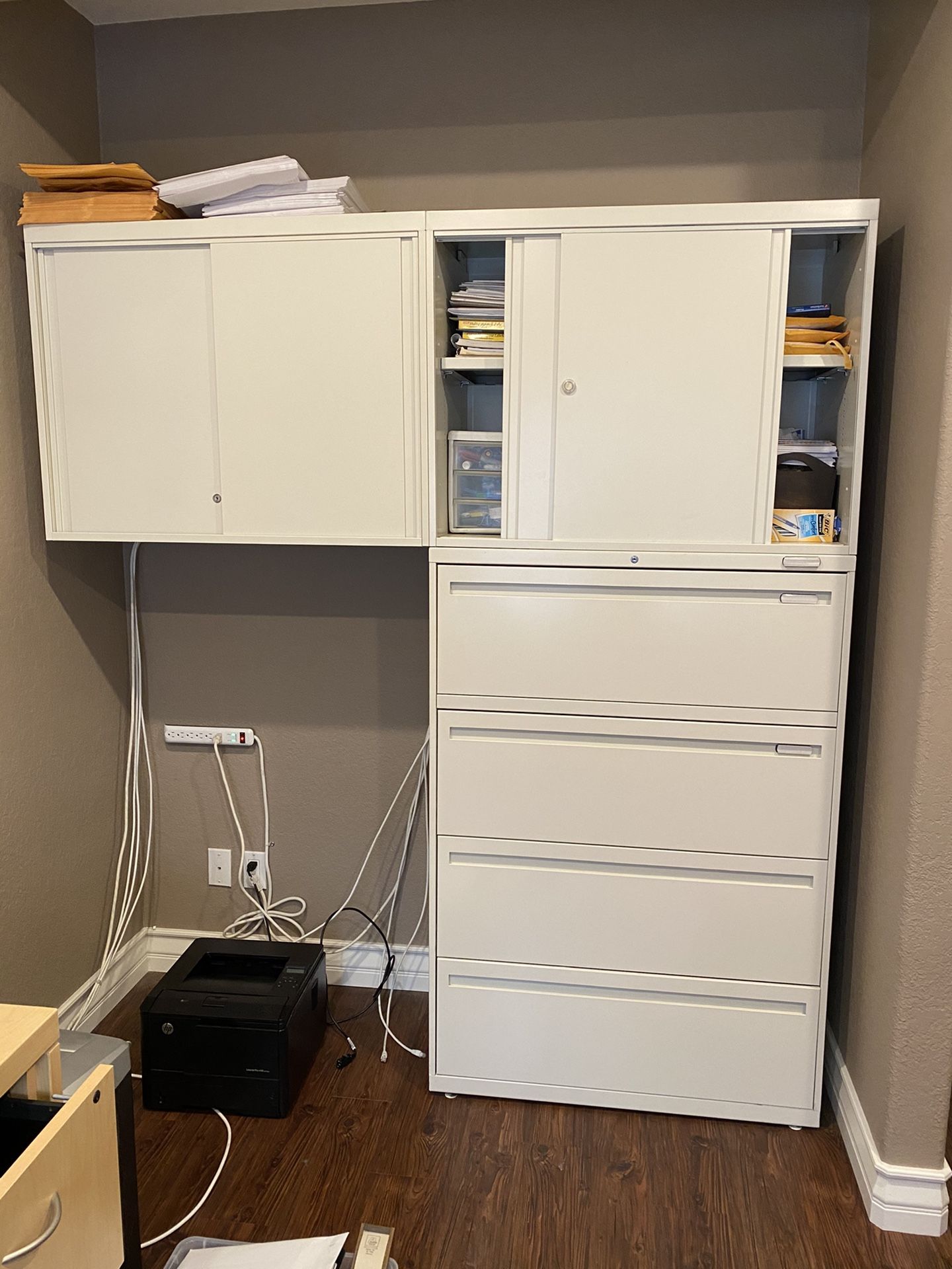 Commercial Grade Office Furniture- File Cabinet and Hanging Cabinets