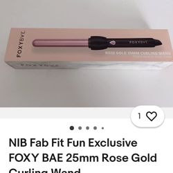 Foxybae 25mm Rose Gold Curling Wand New In box