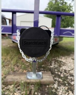 New Trailer Coupler Lock by SnatchLatch - Anti Theft Device Uncuttable Puck Lock 2 5/16” RAM Bulldog