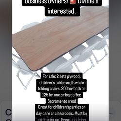 6 Foot Children Size Tables And Chairs