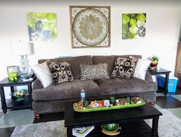 Chenille Upholstery Sofa And Oversized Chair