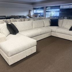 Beige XL Sofa Sectional Set - Free Delivery Promo