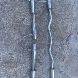 Olympic Curl Bar And Dumbbells Handles