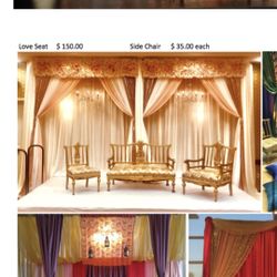 Antique Couch And Chairs Set Of Three