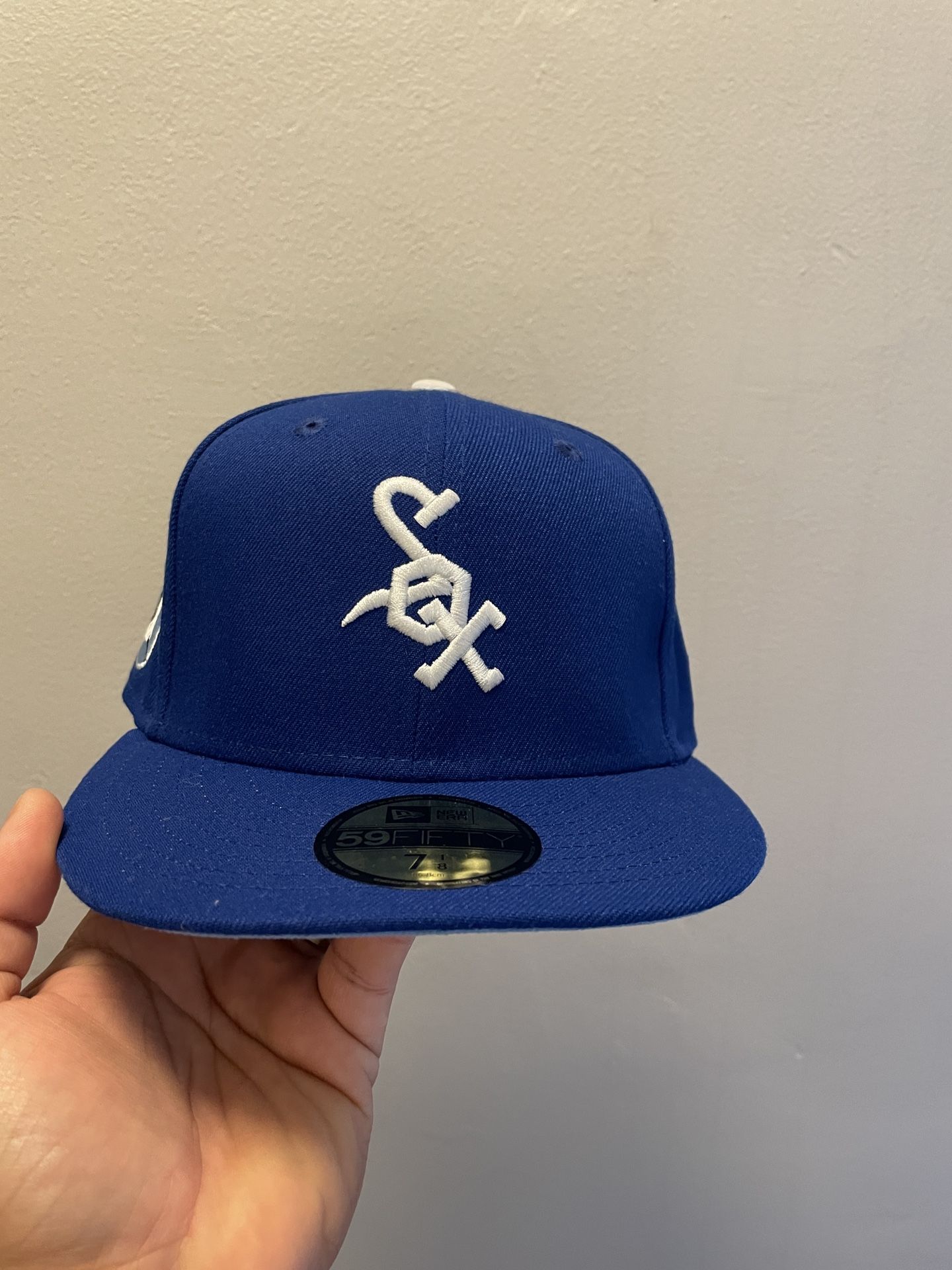 Hat club exclusive new era 59fifty white Sox royal blue w icey