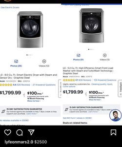 Lg Washer and dryer