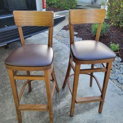 2 Stools Vintage Silid Wood 