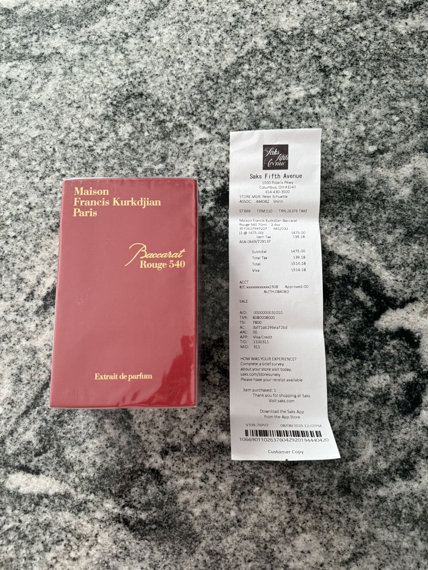 Maison Francis Kurkdijan Paris Baccarat Rouge 540 (70ml 2.4oz)