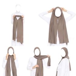 Instant Jersey Cotton Hijab Scarf For Women Ready To Wear Muslim Head Scarf