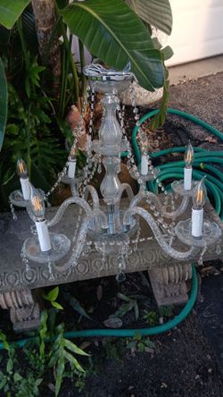 Glass chandelier
