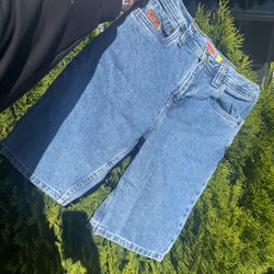 Empyre Blake Blue Wash Loose Fit Denim Skate Shorts