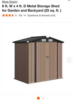 6x4 metal shed