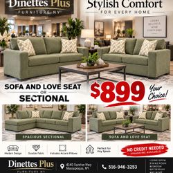 🔥 SOFA & LOVESEAT OR SECTIONAL — YOUR CHOICE $899! 🔥