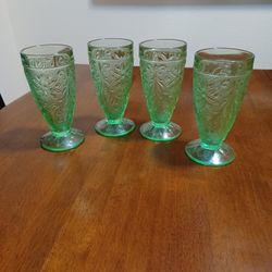 Tiara 4/set Green 10oz Glasses