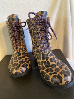 JCREW Brown/ Black Leopard Print Ankle Boot