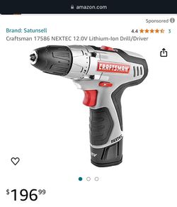 CRAFTSMAN Nextec 12V Compact Lithium Ion 3 8 2 Speed Drill Driver Kit 17586 Missing Battery for Sale in Plano TX OfferUp
