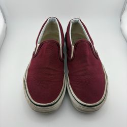 Burgundy slip on vans women’s 6.5 men’s 5