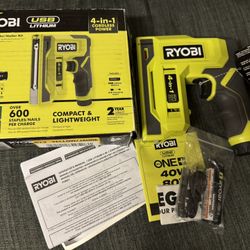 RYOBI USB LITHIUM 4-IN-1 CRAFT STAPLER/NAILER KIT CORDLESS POWER