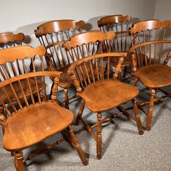 Tell City Vintage Dining Chairs Hard Rock Maple