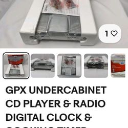 GPX Under The Cabinet Radio And CD Player