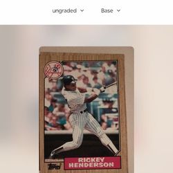 Rickey Henderson Baseball Card 