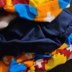 Bold Patchwork Hair Scrunchie| Handmade Fabric Scrunchie| Colorful Statement Hair Accessory | Set Of 3