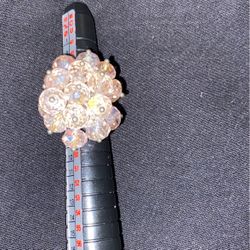 Pink Cocktail  Ring New Size 4