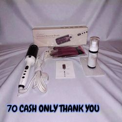 LuxRenew Plus Infrared Bounce Brush, Heated Thermal Round Brush with Negative Ion Technology