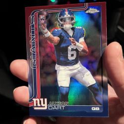 2025 Topps Chrome Jaxson Dart RC #306 Red White & Blue Refractor (Retail Exclusive)