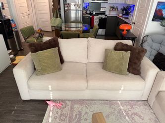 Moving Sale - living spaces araceli love seat sand color