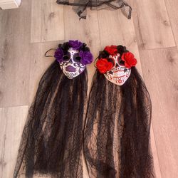 Halloween Head Accessories And Day Of The Dead Mask 