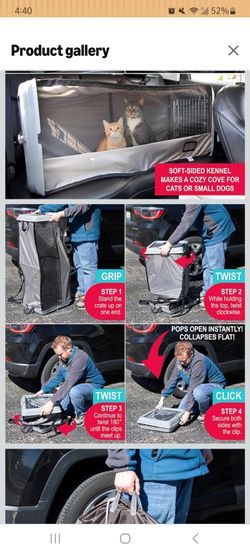 Folding dog or cat car crate
