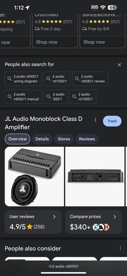 A JL Audio 500 Watts Mono Class D Amp