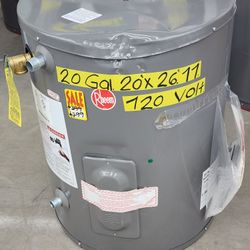 New Water Heater Electric Rheem 20 Gallons With Warranty Garantia X Escrito 