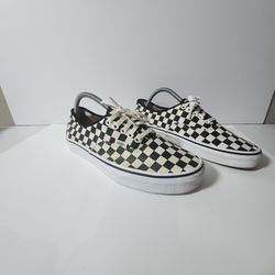 Vans Authentic Checkerboard Skate Shoes Men's 9.5 Black White