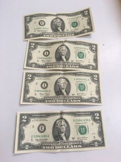 2 dollars bills