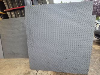Gray Diamond Plate Steel sheets.