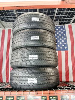 Set of 4 Used tires Size: 255/50R20 105H Bridgestone Alenza Sport A/S  Crossover & SUV Tire 255 50 20 Crossover/SUV Touring All-Season