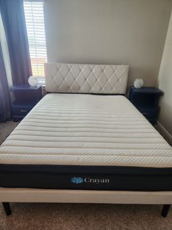 Queen mattress and bed frame