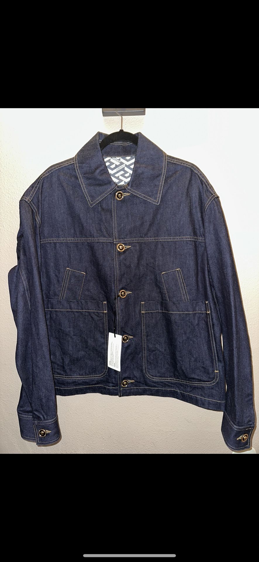 New Versace XLarge Denim Jacket $2,500 Selling $700 Cash
