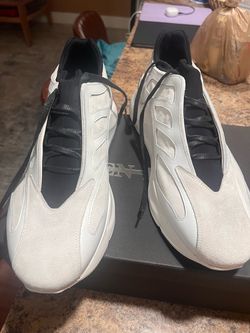 White and Black Low-Top Sneakers