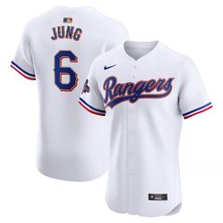 NWT Nike Josh Jung Texas Rangers World Series Gold Elite Jersey Size 56 