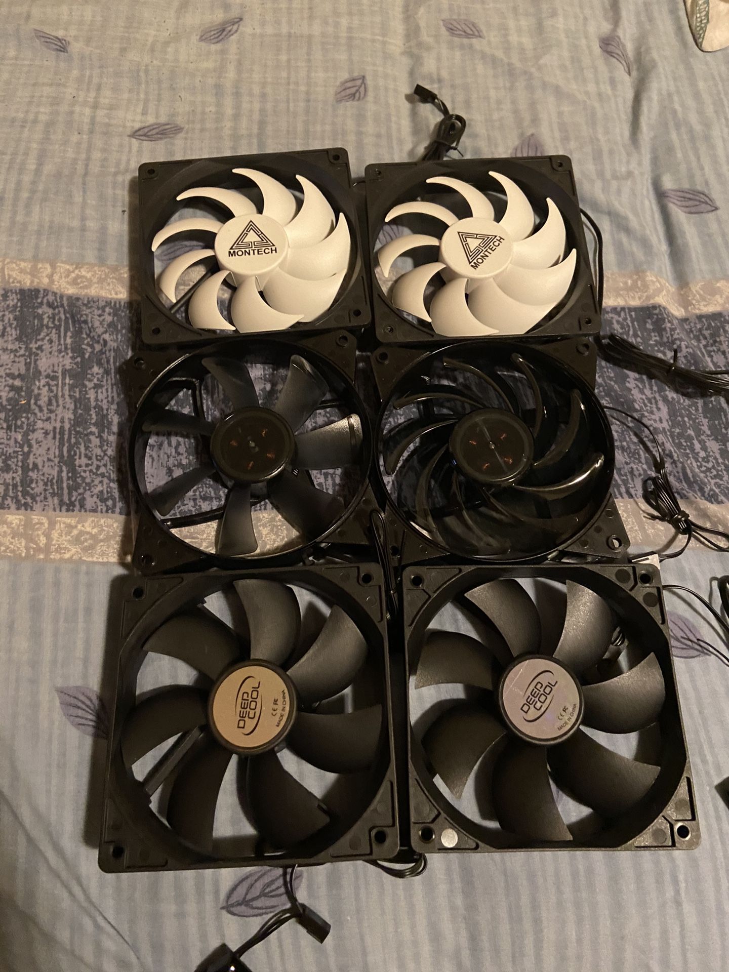 6 pc 120mm case fans