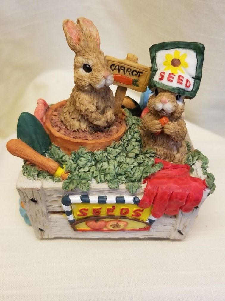 Spring Music Basket Figurine