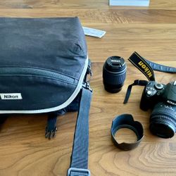 Nikon 40DX  SLR w 2 Lenses And Accessories 